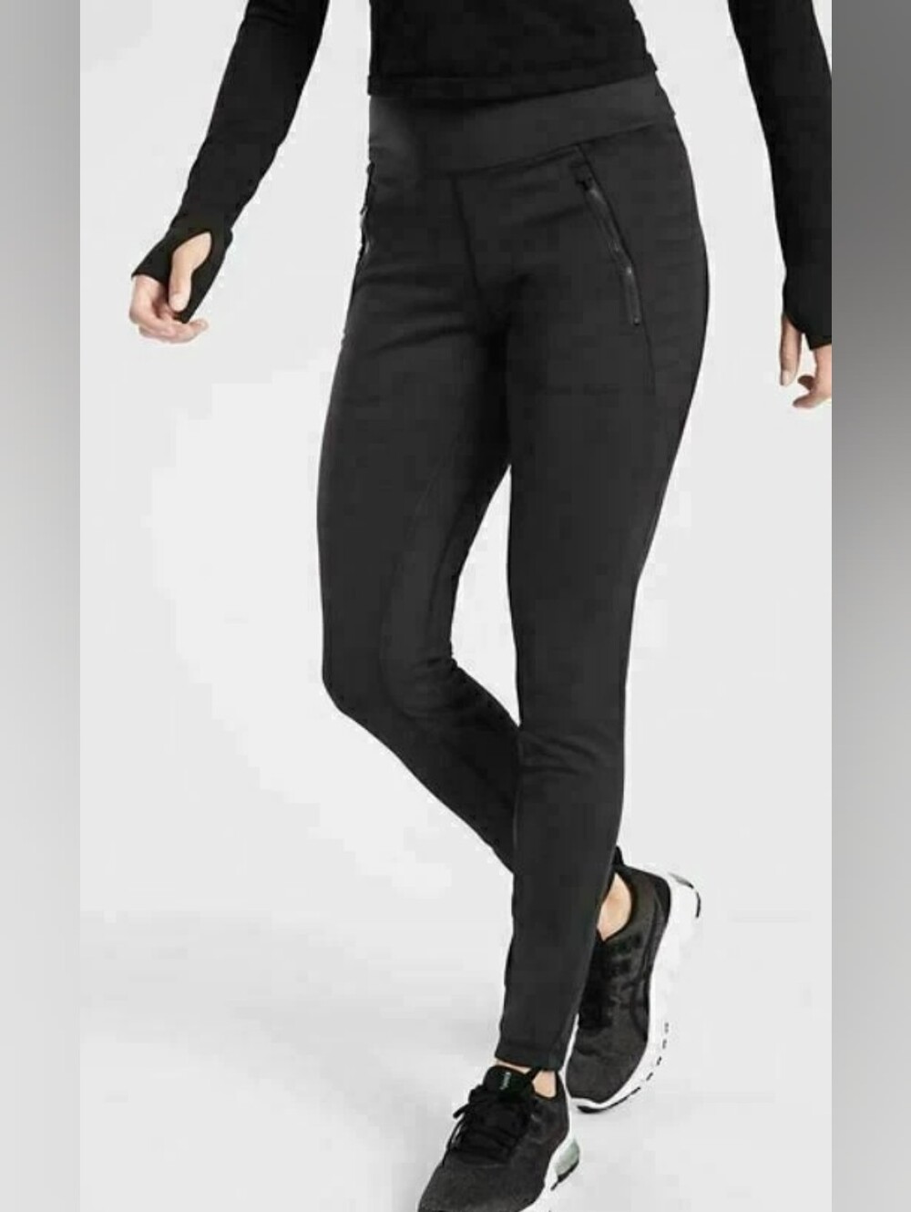 Athleta Peak Hybrid Fleece Tight Black Size Small